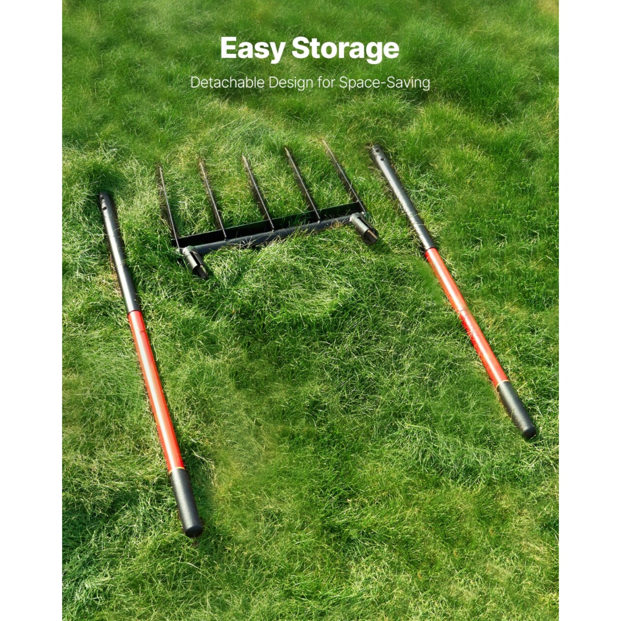 Heavy Duty Broad Fork Garden Tool 54” with Forged Manganese Steel Head and Fiberglass Handle